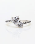 DOUBLE HEARTS RING | S925