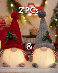 1~4pcs 2024 Christmas Doll Elf Knitted Gnome with Led Night Light Christmas Decorations for Home Xmas Navidad New Year 2025 Gift