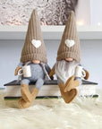 Coffee Gnome Dolls Plush Knitted Love Faceless Doll Christmas Farmhouse Kitchen Coffee Bar Decorations