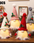 1~4pcs 2024 Christmas Doll Elf Knitted Gnome with Led Night Light Christmas Decorations for Home Xmas Navidad New Year 2025 Gift