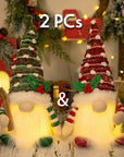 1~4pcs 2024 Christmas Doll Elf Knitted Gnome with Led Night Light Christmas Decorations for Home Xmas Navidad New Year 2025 Gift