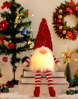 1~4pcs 2024 Christmas Doll Elf Knitted Gnome with Led Night Light Christmas Decorations for Home Xmas Navidad New Year 2025 Gift