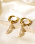 GOLDEN PEARL EARRINGS