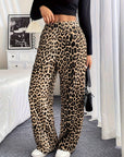 LENA | CHIC LEOPARD PRINT STRAIGHT TROUSERS