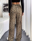 LENA | CHIC LEOPARD PRINT STRAIGHT TROUSERS