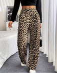 LENA | CHIC LEOPARD PRINT STRAIGHT TROUSERS