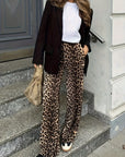 LENA | CHIC LEOPARD PRINT STRAIGHT TROUSERS