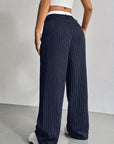 LIA | STRIPED PRINT STRAIGHT TROUSERS