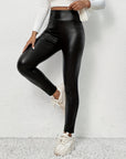 LISA | HIGH-WAIST FAUX LEATHER PANTS