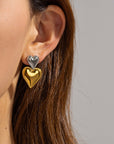 TWO HEARTS EARRINGS