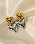 TWO HEARTS EARRINGS