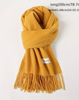 Women's Fashion Thermal Scarf with Fringe Detail - Stay Warm and Stylish All Winter for Music Festivals