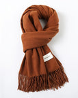 Women's Fashion Thermal Scarf with Fringe Detail - Stay Warm and Stylish All Winter for Music Festivals