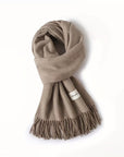 Women's Fashion Thermal Scarf with Fringe Detail - Stay Warm and Stylish All Winter for Music Festivals