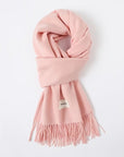 Women's Fashion Thermal Scarf with Fringe Detail - Stay Warm and Stylish All Winter for Music Festivals