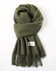 Women's Fashion Thermal Scarf with Fringe Detail - Stay Warm and Stylish All Winter for Music Festivals