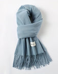 Women's Fashion Thermal Scarf with Fringe Detail - Stay Warm and Stylish All Winter for Music Festivals